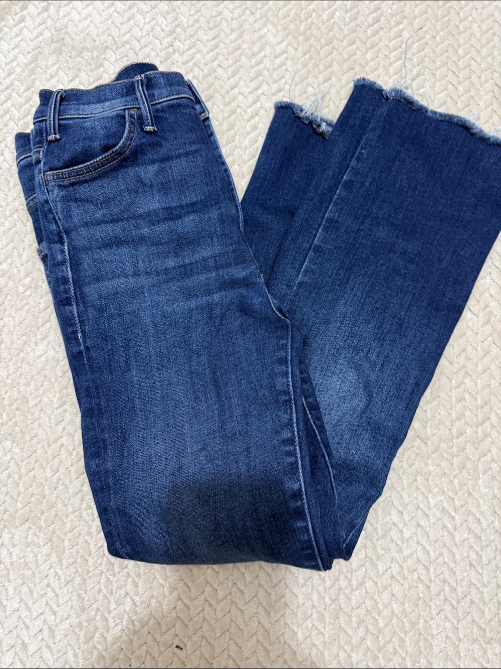 MOTHER Dark Blue Flare Hem Jeans